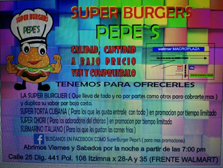 SuperBurger Pepe's меню
