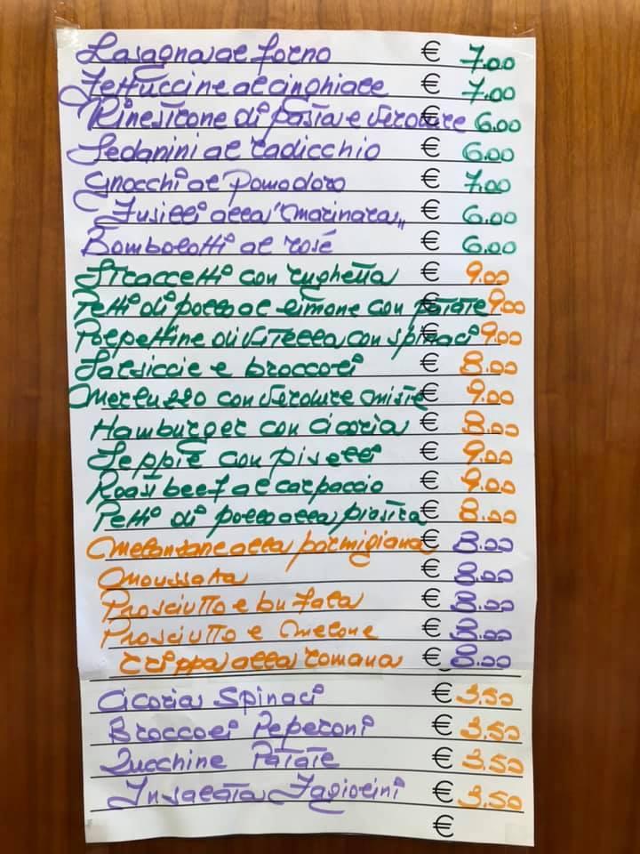 Lo Spuntino Ristobar меню