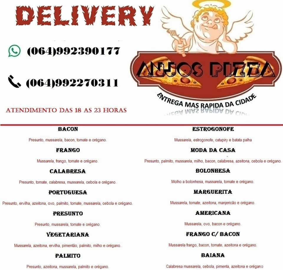 Anjos Pizza меню