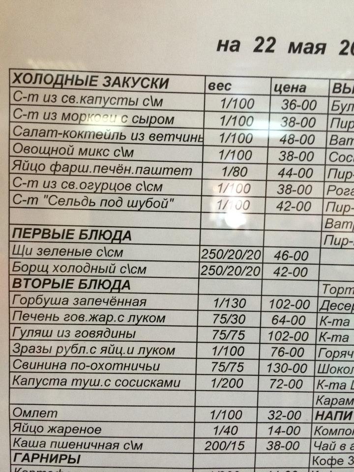 Феникс меню