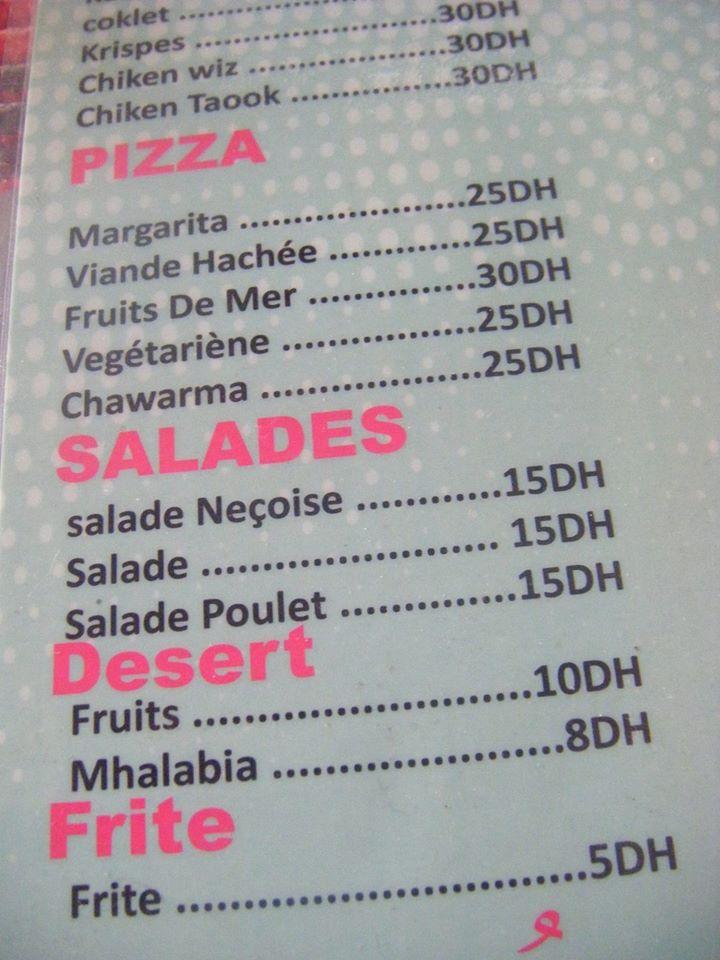 Snack Zinbi меню