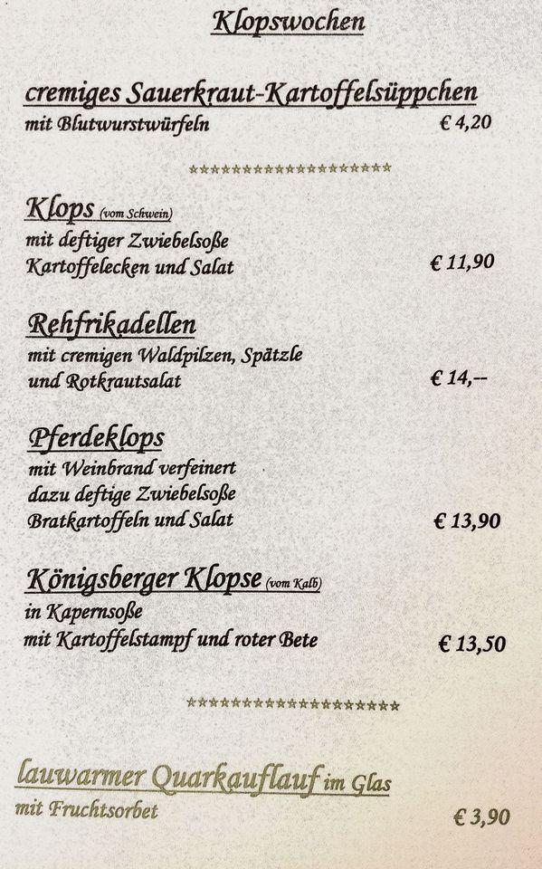 Landgasthof Schubbkoarn's Ruh меню