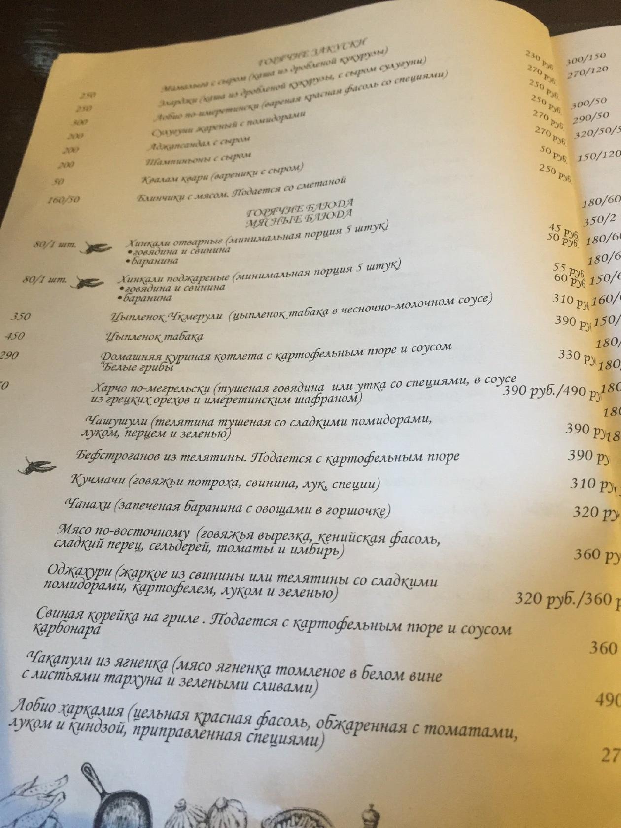 MIXcafe меню