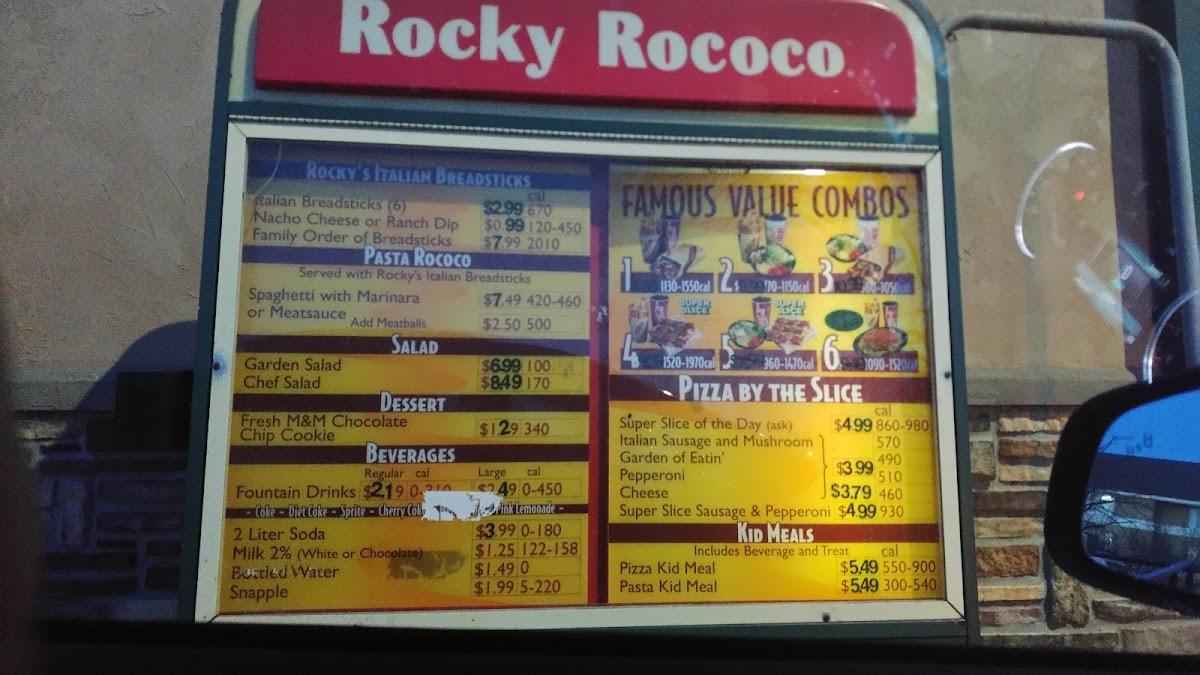 Rocky Rococo Pan Style Pizza меню