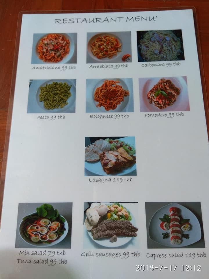 Pasta sunisa меню