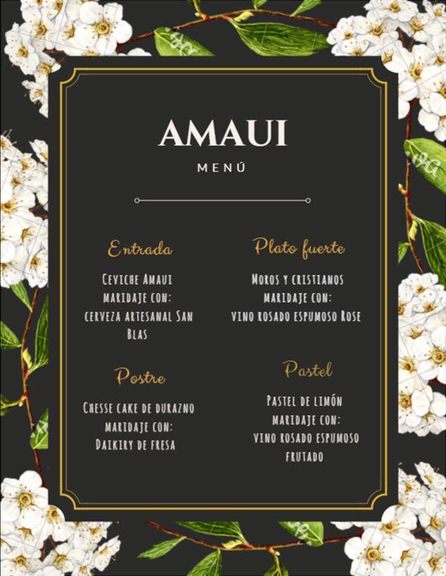 AMAUI меню