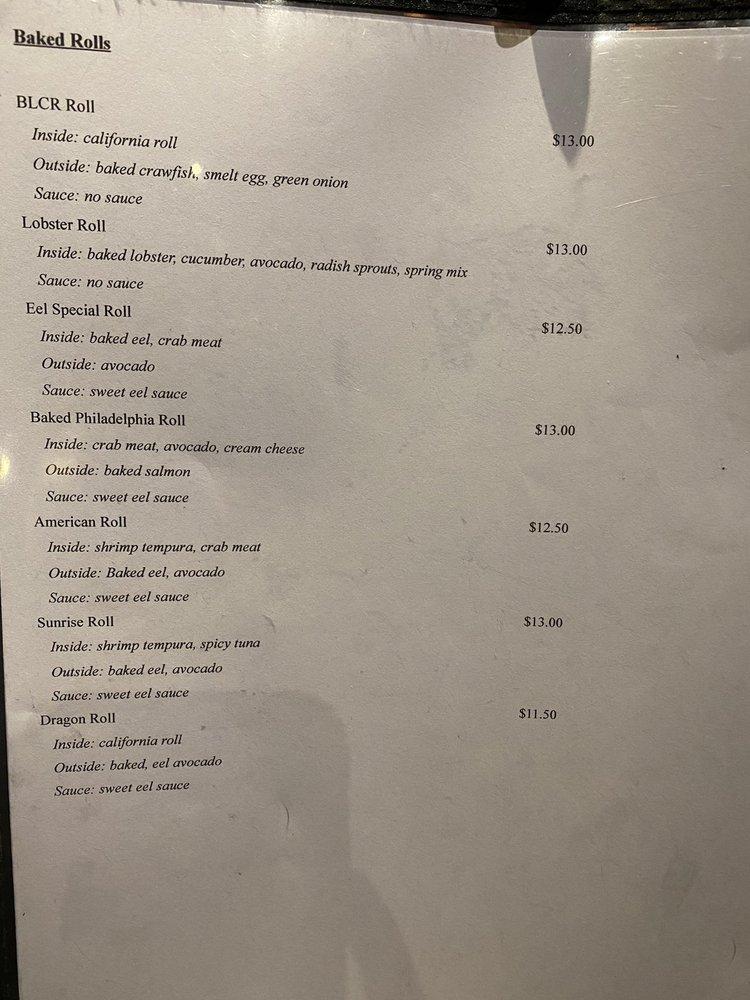 O2 Sushi Restaurant меню