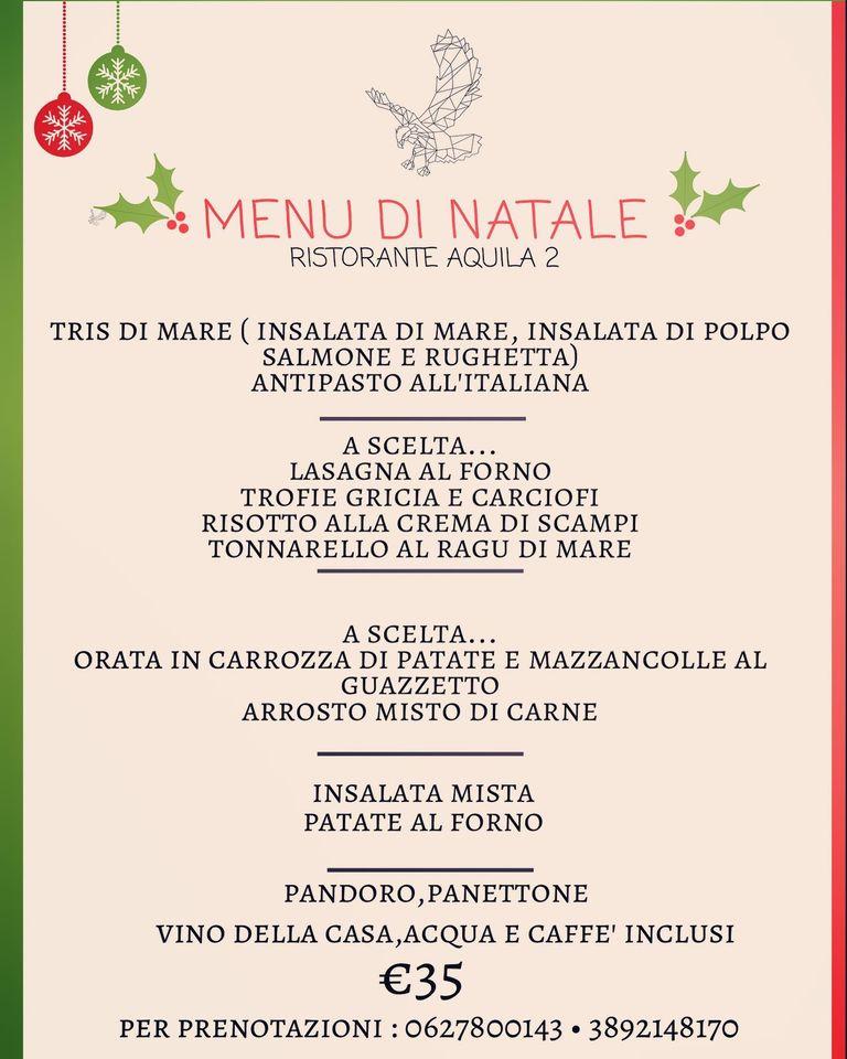 L’Aquila d’oro меню