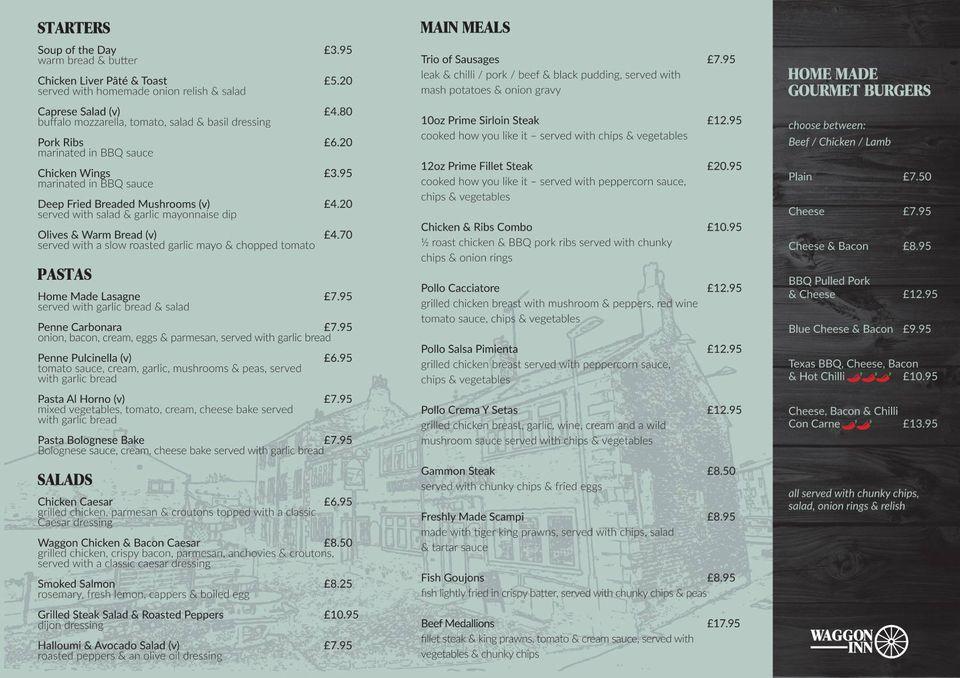 Waggon Inn меню