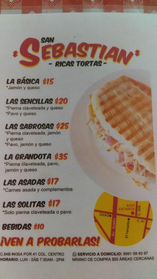 San Sebastian меню