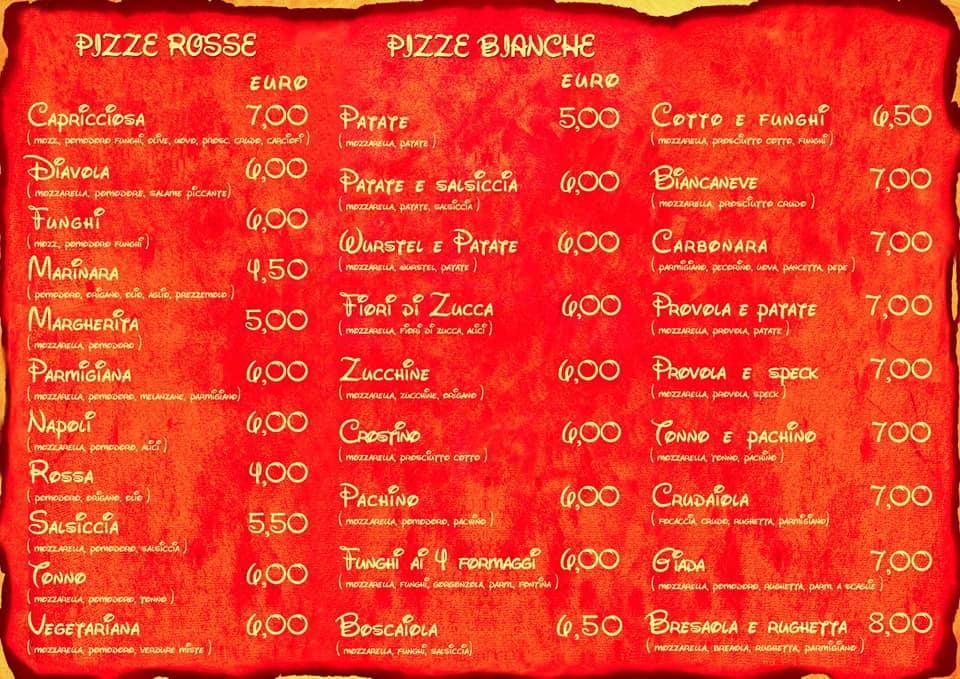 Thyrus Pizzeria - Friggitoria - Tavola Calda меню