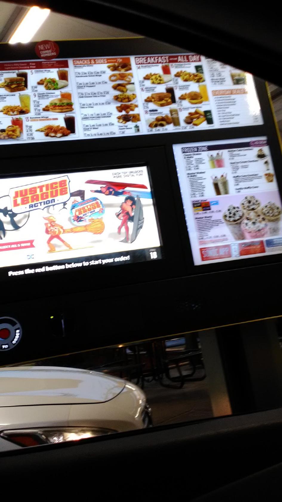 Sonic Drive-In меню