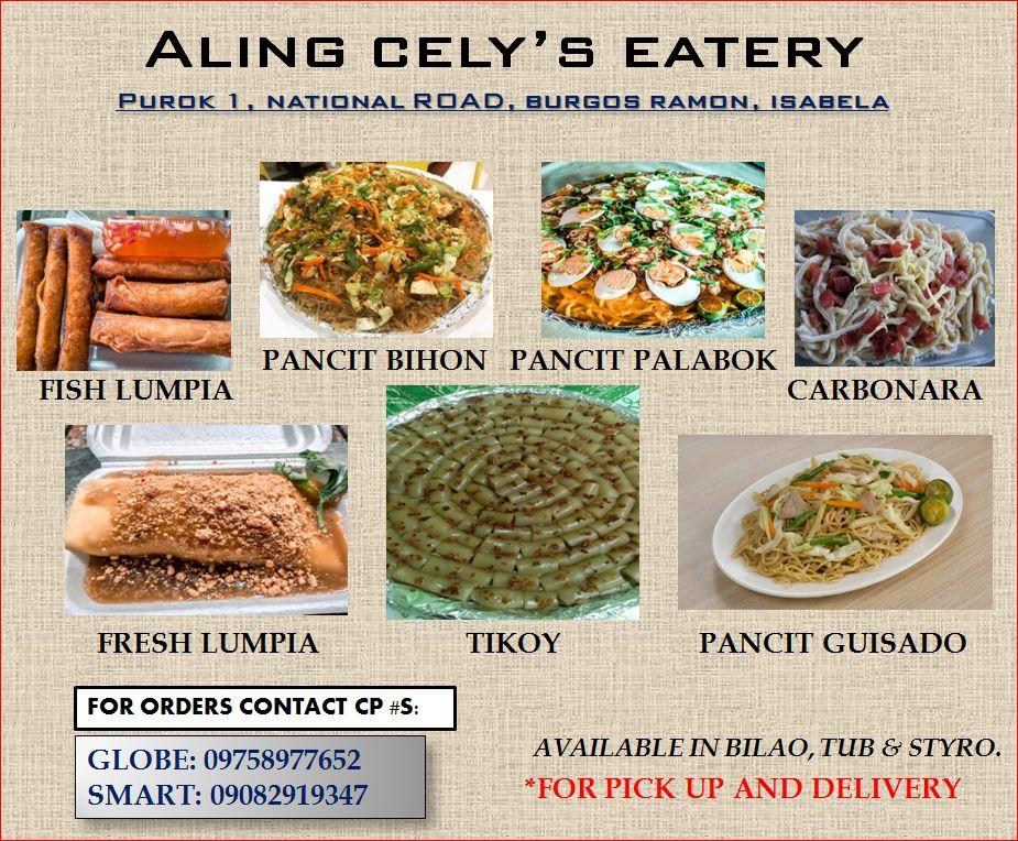 Aling Cely's Eatery меню