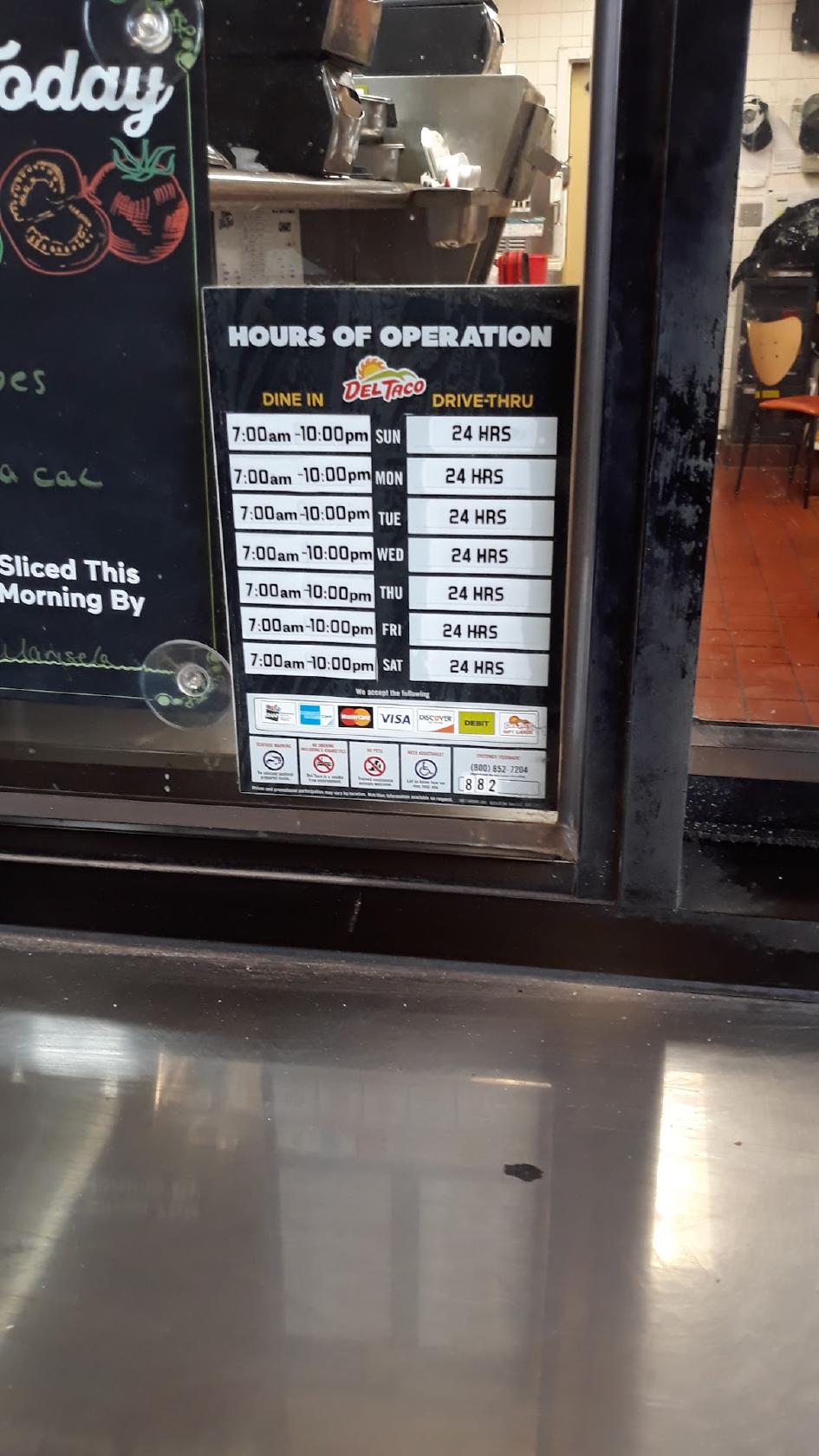Del Taco меню