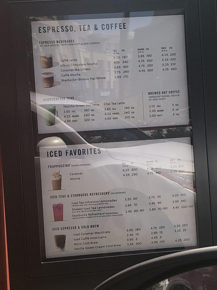 Starbucks Coffee Company меню