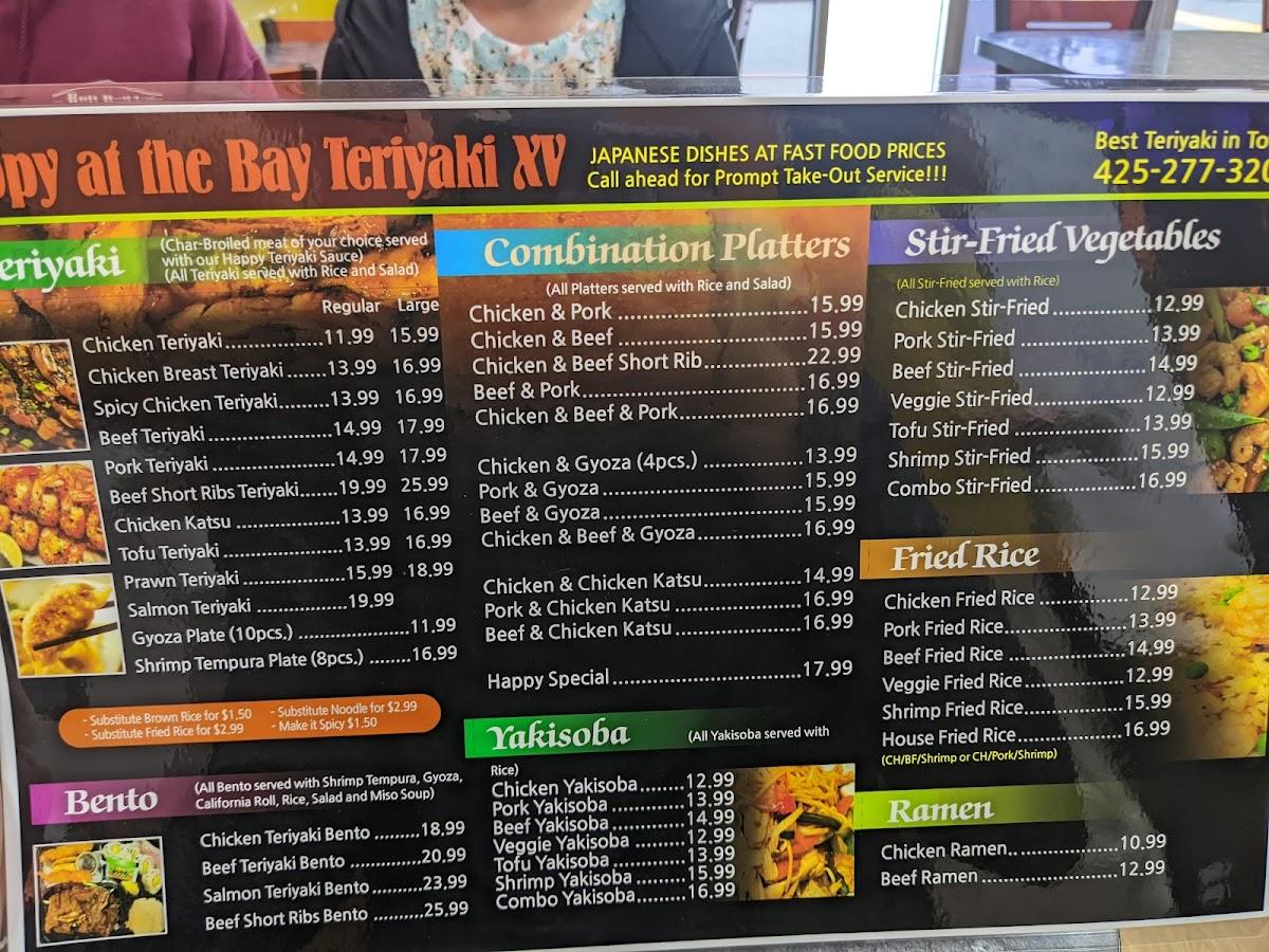 Happy At the Bay Teriyaki меню