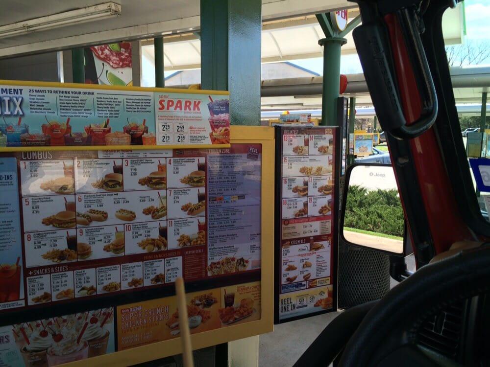 Sonic Drive-In меню