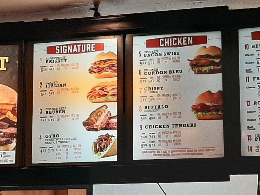 Arby's меню