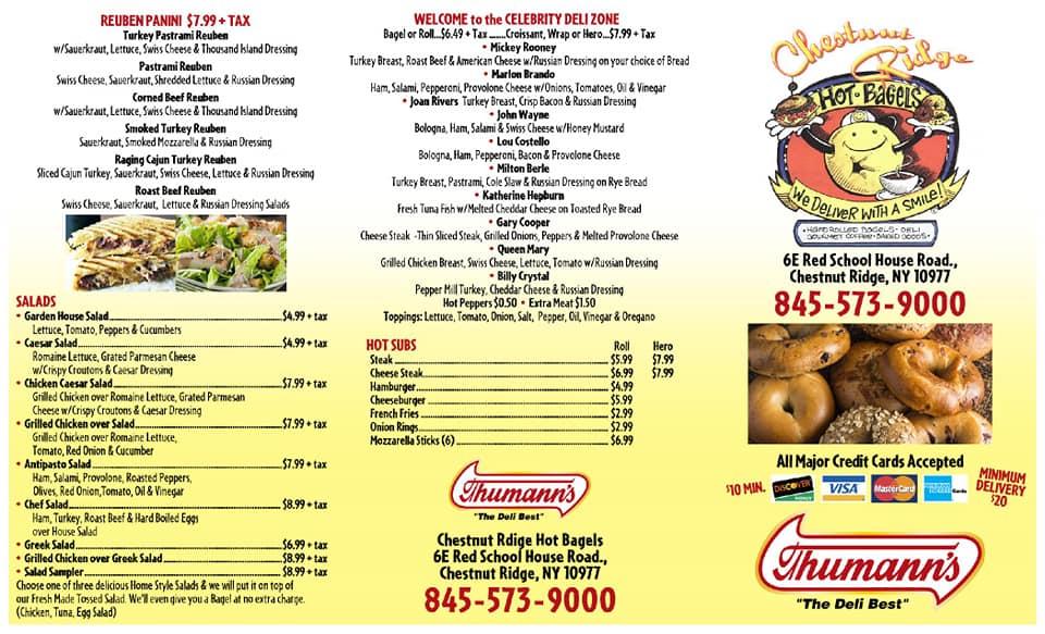 Chestnut Ridge Hot Bagels меню