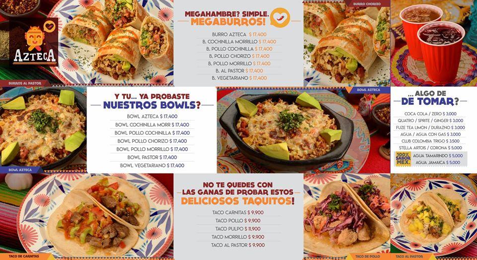 AztecA comida pasion меню