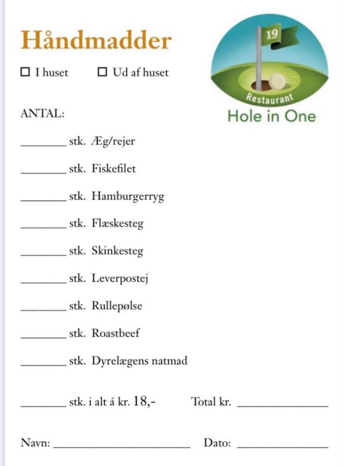 Hole In One меню
