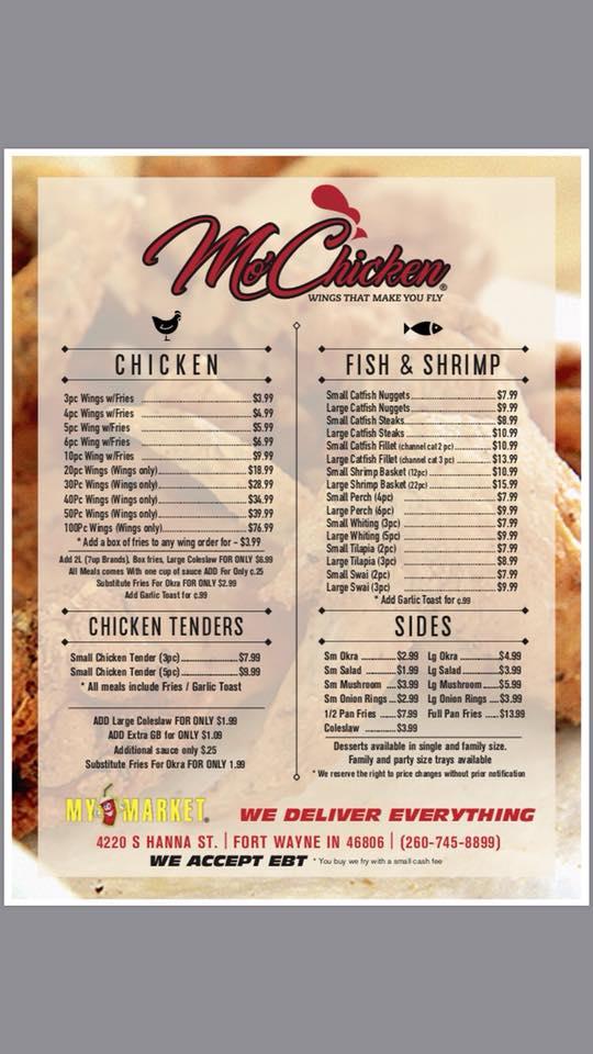 Mo'Chicken меню