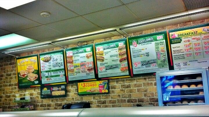 Subway меню