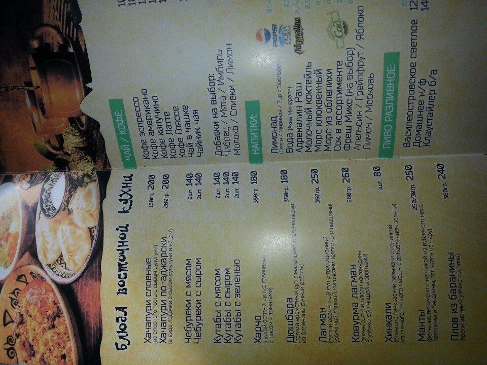CafeCity меню