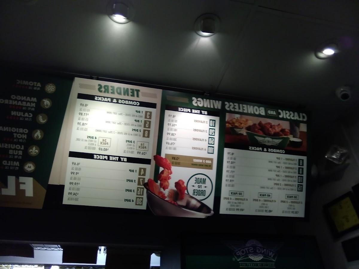 Wingstop меню