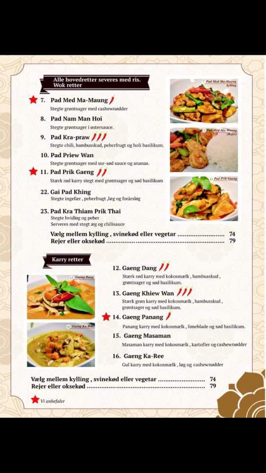 Pinto Thai Take A Way меню