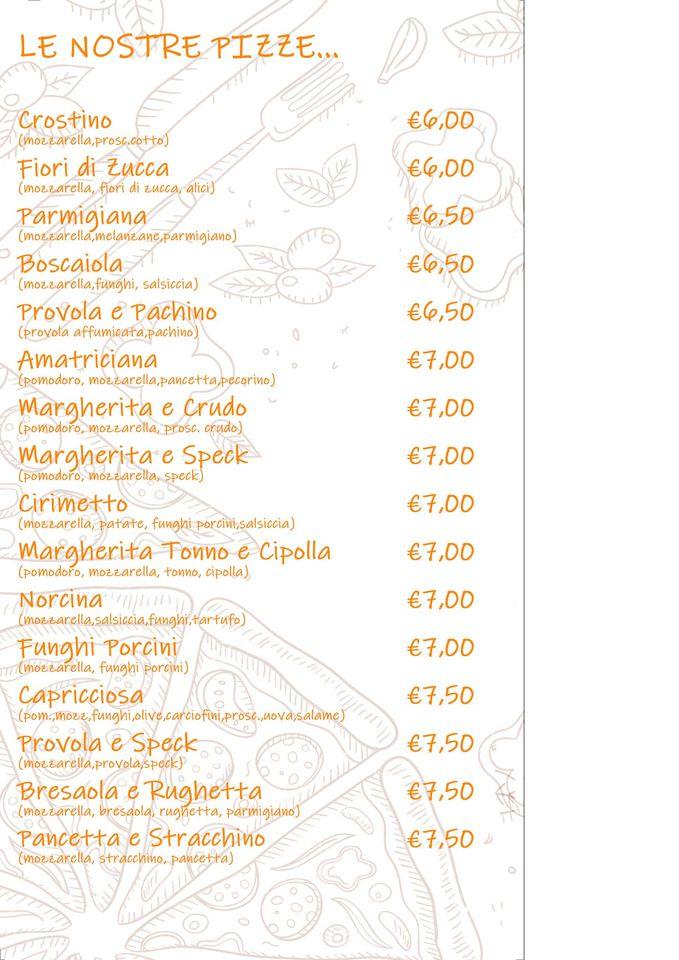Oasi Pizza меню
