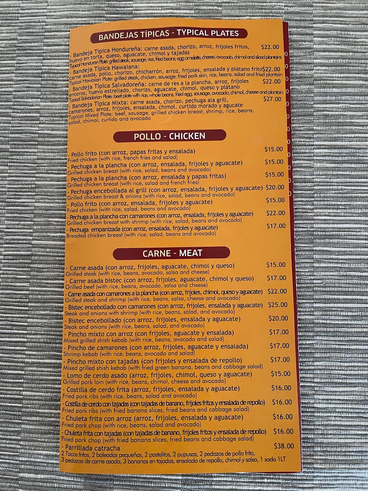 Restaurant меню