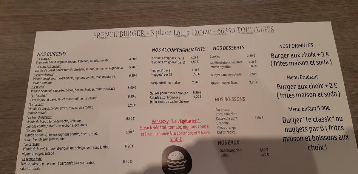 French'burger меню