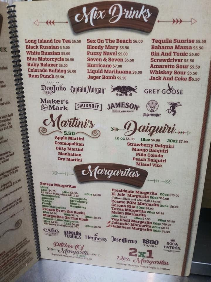 El Rodeo меню