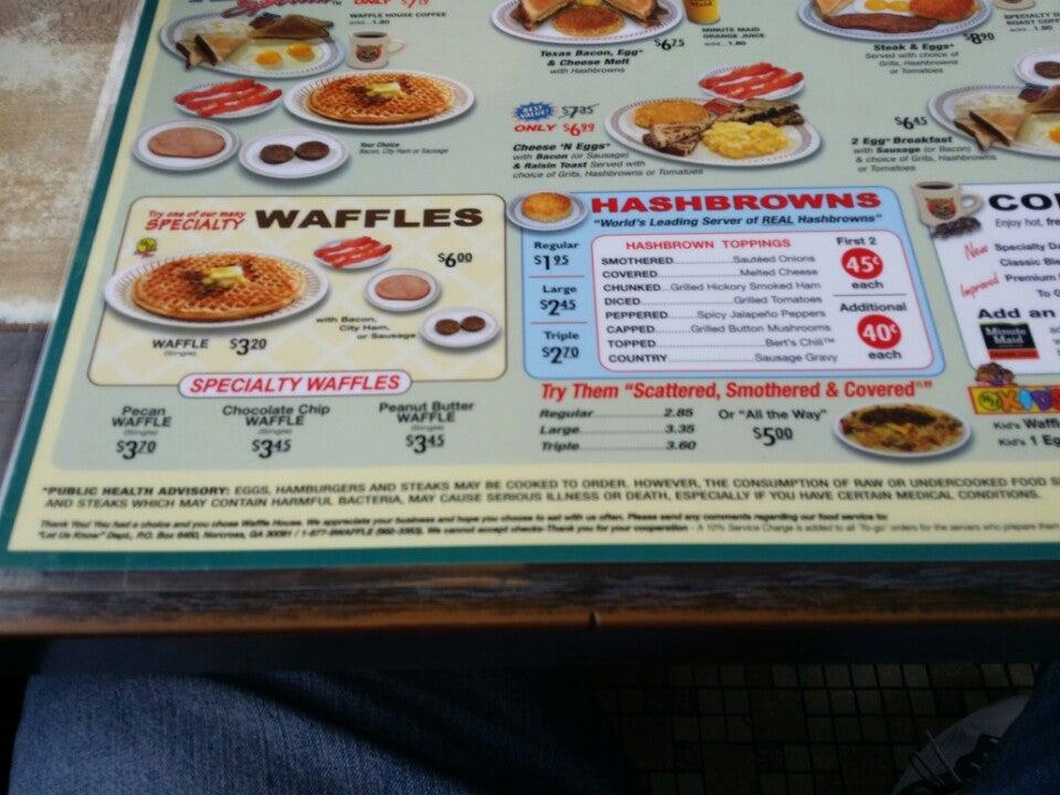 Waffle House меню