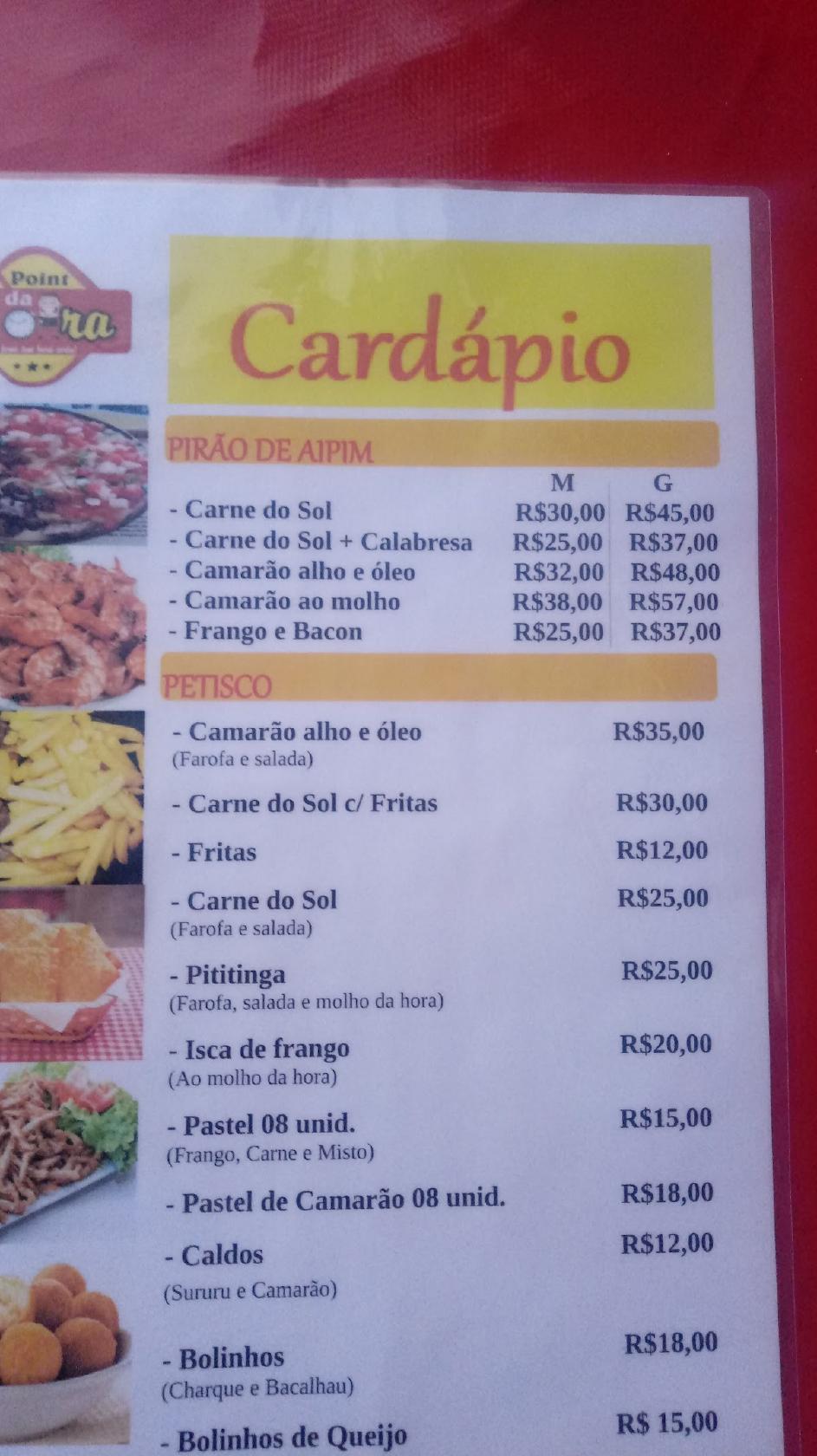 Point da Hora Camaçari меню