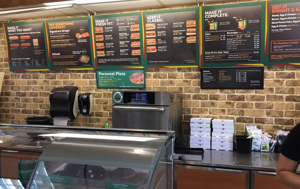Subway меню