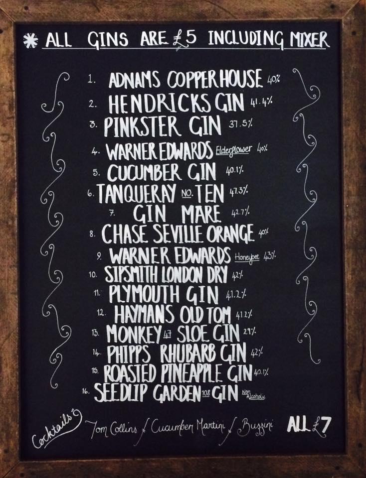 Cock Inn меню