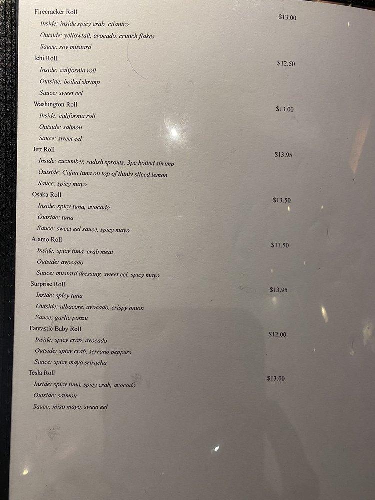 O2 Sushi Restaurant меню
