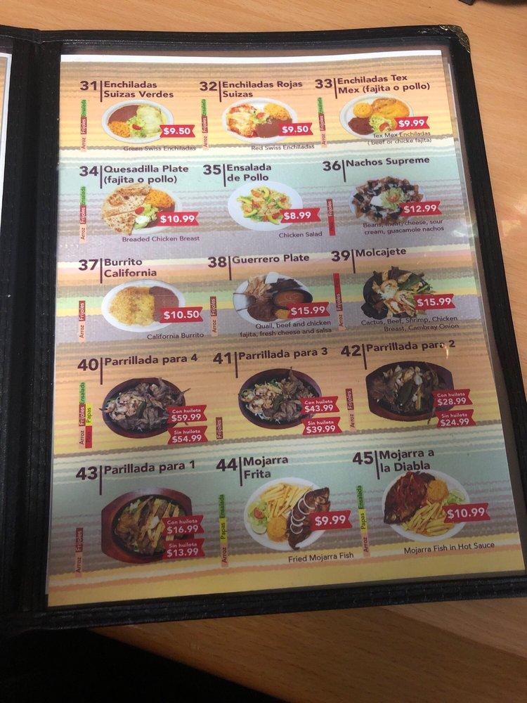 El Rincon De Mexico Ta меню