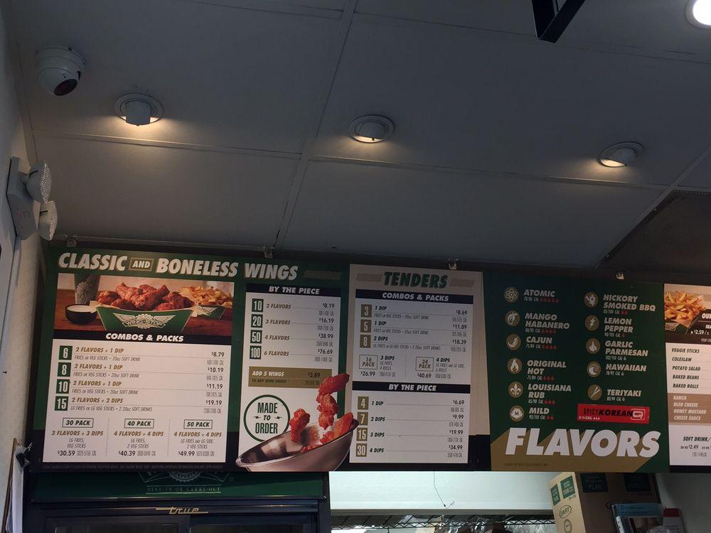 Wingstop меню