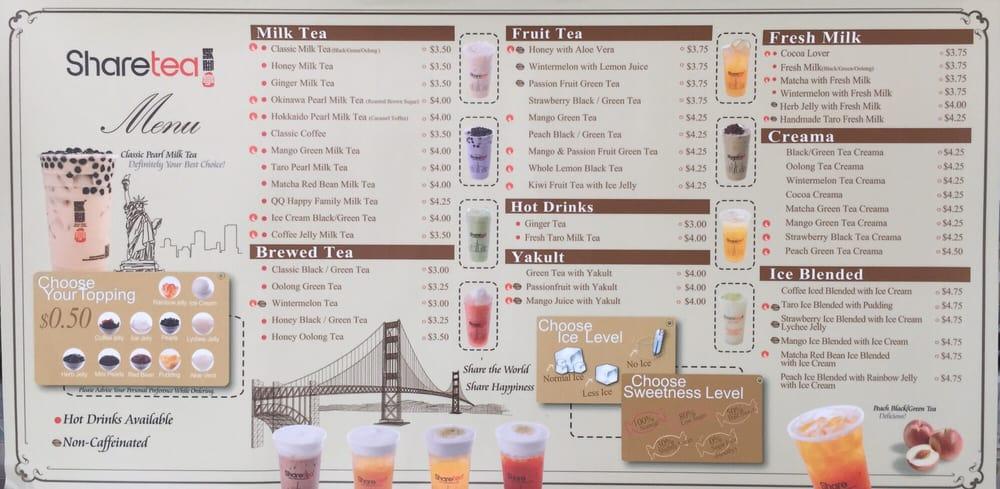 Sharetea меню