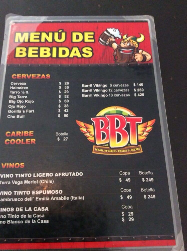 BBT меню