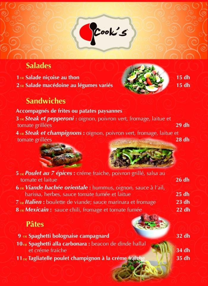 Cook's Cafe Resto Express меню