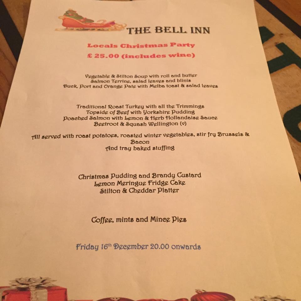 Bell Inn меню