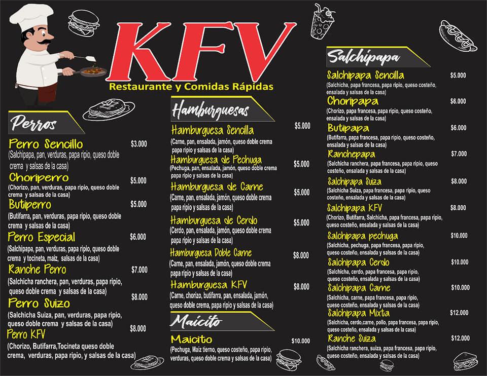 Restaurante KFV меню