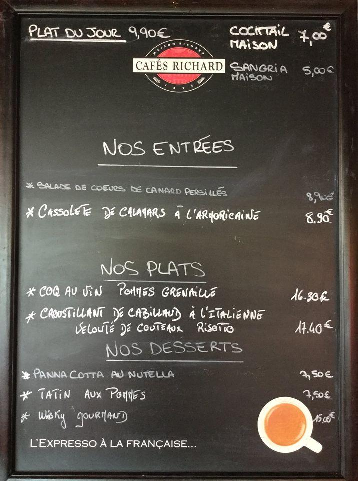 Restaurant Ché Moi меню