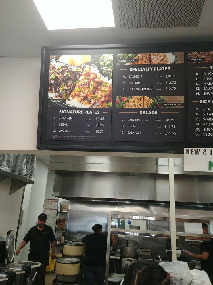 WaBa Grill меню