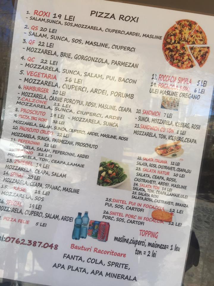 Pizza Roxi меню