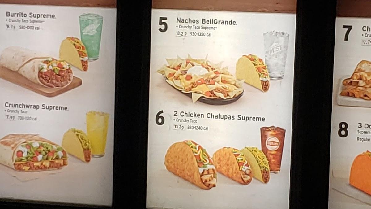 Taco Bell меню